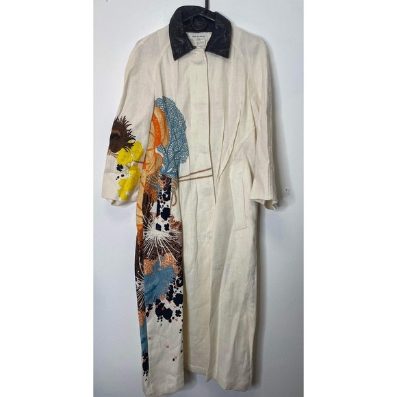 Dries van noten linen printed kimono style coat size small - Picture 5 of 9